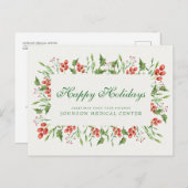 ホリー·パイン&ベリー|医療休暇案内 ポストカード (正面/裏面)