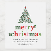 ホリー&ブメリーライトクリスマス ワインラベル (シングルラベル)