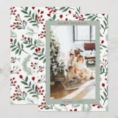 ホリー・ベリーの写真 クリスマス・ホリデー・カード シーズンカード (正面/裏面)