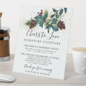 ホリー&ベリーカクテル結婚ズバー 台座サイン (インサイチュ)