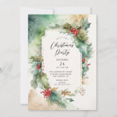 ホリー&ベリークリスマスパーティの招待状 招待状 (正面)