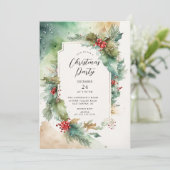 ホリー&ベリークリスマスパーティの招待状 招待状 (スタンド正面)