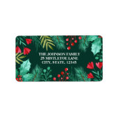 ホリー、ベリー、グリーン離れの水色 ラベル (正面)