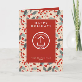 ホリー・ベリー・コーポレート・ビジネスQRコード・クリスマス シーズンカード