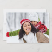 ホリー・ベリー シンプル エレガント メリークリスマス 2 フォト 招待状 (裏面)