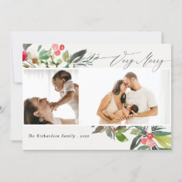 ホリー・ベリー・パイン・ベリー・メリー・クリスマス2枚の写真 シーズンカード