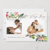 ホリー・ベリー・パイン・ベリー・メリー・クリスマス 2 フォト シーズンカード (正面)