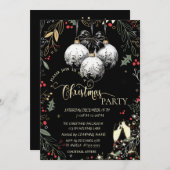 ホリー・ベリー、ボール、ガラス会社クリスマス・パーティ 招待状 (正面/裏面)