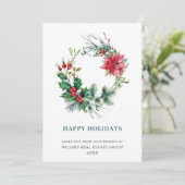 ホリー ベリー ポインセチア リース クリスマス 法人 (スタンド正面)