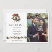 ホリー・ベルズのウィンターウェディングフォト セーブザデート (正面)