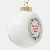ホリー・ホリデすてきーをオーナメントに印刷する セラミックボールオーナメント (左)