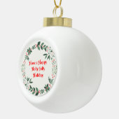ホリー・ホリデすてきーをオーナメントに印刷する セラミックボールオーナメント (右)