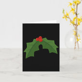 ホリー – ホリーとベリーのクリスマス カード (黄色い花)