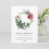 ホリー ポインセチア リース クリスマス 法人 (スタンド正面)