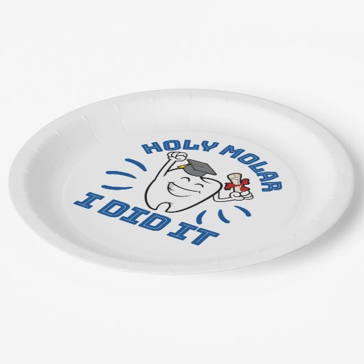 ホリー・モル私は歯科医RDH卒業した ペーパープレート (アングル)