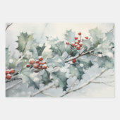 ホリー ラッピングペーパーシート (正面3)