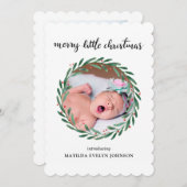 ホリー・葉の誕生発表クリスマス |写真 シーズンカード (正面/裏面)