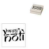 ホリー – HAPPY HOLIタイポグラフィ+あなたのアイディア ラバースタンプ (押印)