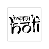 ホリー – HAPPY HOLIタイポグラフィ+あなたのアイディア ラバースタンプ (インプリント)
