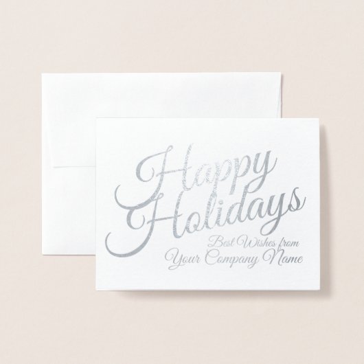 ホリ企業のパーソナライズされたデーカードシルバーカード 箔カード (封筒付き正面)