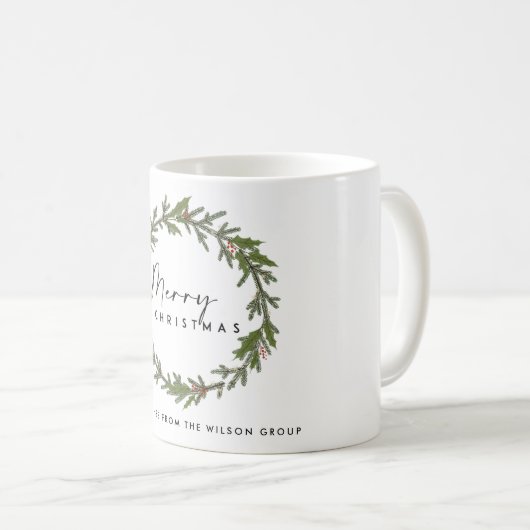 ホリ企業のーベリーリースクリスマス コーヒーマグカップ (正面右)