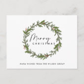 ホリ企業のーベリーリースクリスマス シーズンポストカード (正面)