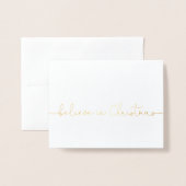 ホリ信じティ・カード・金ゴールド 箔カード (封筒付き正面)