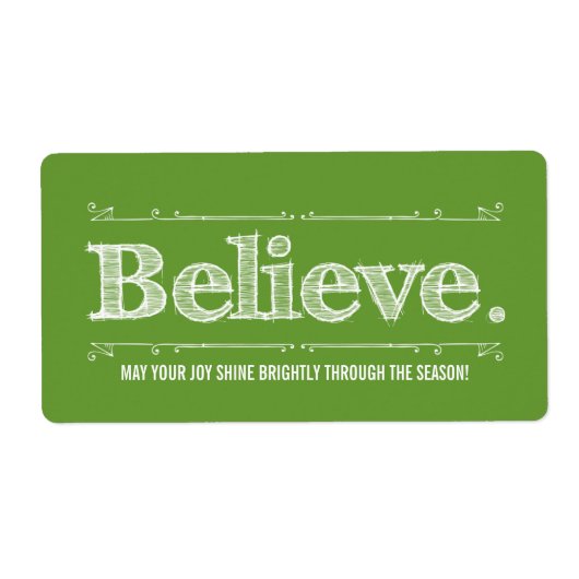 ホリ信じデイ手作りクラフトまたはギフトラベル ラベル (正面)