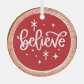 ホリ信じデーキープサケツリー ガラスオーナメント (正面)