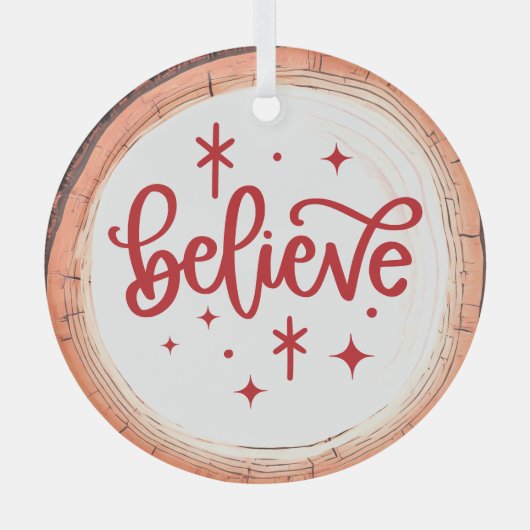 ホリ信じデーキープサケツリー ガラスオーナメント (正面)