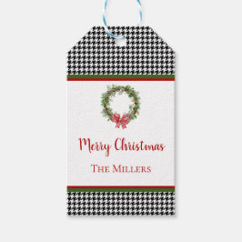 ホリ千鳥格子の縁どデーギフトラベル ギフトタグ