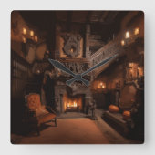 ホリ幽霊のよく出るゾン スクエア壁時計 (正面)