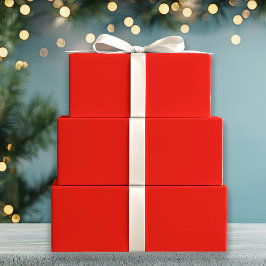 ホリ無地のー赤 ラッピングペーパーシート