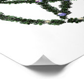 ホリ異教の賛美デイユール(キリスト降誕祭)リース星形五角形 ポスター (角)