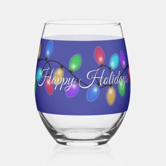 ホリ白熱［赤熱］光を放つデーライト ステムなしワイングラス (正面)