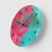 ホリ粉と手 ラウンド壁時計 (傾斜)