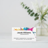 ホリ粉カラフル跳ね爆発 名刺 (スタンド正面)