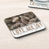 ホリ素朴ディラブアンドジョイパインコーン コースター (左側)