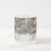 ホリ素朴ディラブアンドジョイパインコーン フロストグラスマグカップ (中央)
