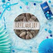 ホリ素朴ディラブアンドジョイパインコーン ペーパープレート (パーティー)