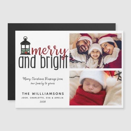 ホリ素朴ーと明メリーるい2枚の写真クリスマス (正面/裏面)