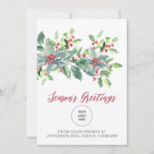 ホリ素朴ーエレガントクリスマス シーズンカード (正面)