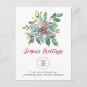 ホリ素朴ーエレガントクリスマス シーズンポストカード (正面)