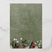 ホリ素朴ーベリーグリーンクリスマスラブピース 箔シーズンカード (裏面)