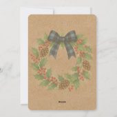 ホリ素朴ーリースブルーブラック市松模様にボーウ シーズンカード (裏面)