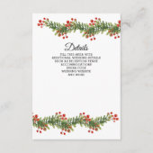 ホリ素朴ー・ウィンター・クリスマスの結婚枝 エンクロージャーカード (正面)