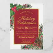 ホリ素朴ー&パインエレガントホリデーパーティー 箔招待状 (正面)
