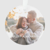 ホリ素朴ー・パイン新婚2面カスタム写真 オーナメント (正面)