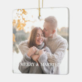 ホリ素朴ー・パイン新婚2面カスタム写真 セラミックオーナメント (左)
