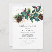 ホリ素朴ー&ベリーボタニカルブライダルシャワー 招待状 (正面)